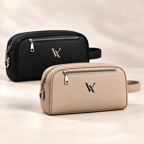VEYI studio product photography — black and beige variants